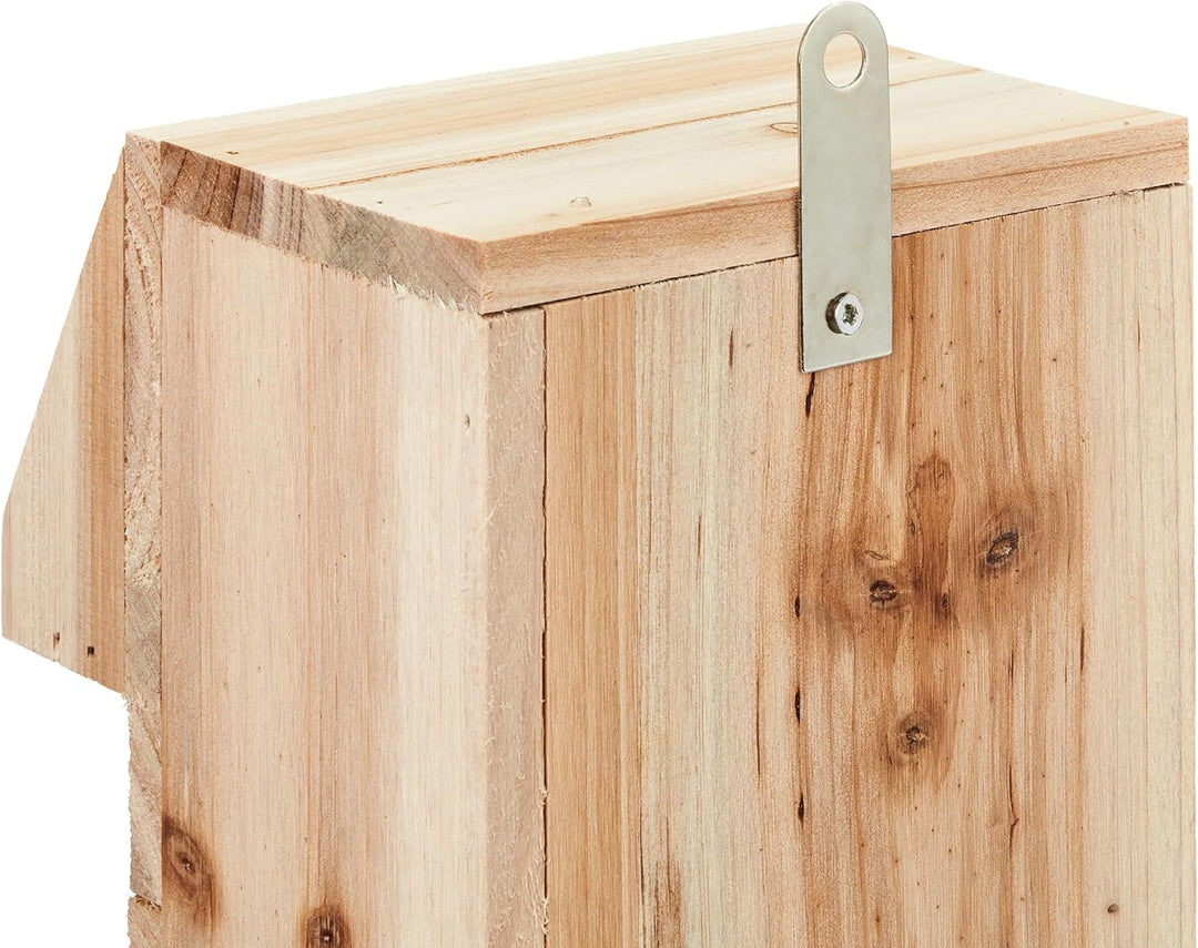 Relaxdays Nistkasten für Kohlmeise &amp; Gartenrotschwanz, mit Reinigungsklappe, Holz, Vogelnistkasten z