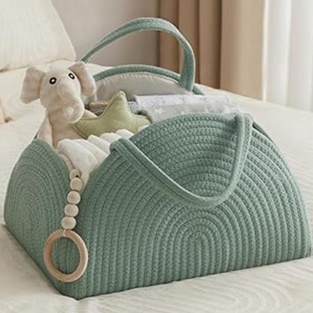 YUEMING Baby Windel Caddy Organizer, Tragbarer Wickelorganizer mit Fächern und Griffen, Wickelkorb B