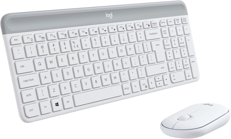 Logitech MK470 Slim Combo Kabelloses Tastatur-Maus-Set, 2.4 GHz Verbindung via Nano-USB-Empfänger, 1