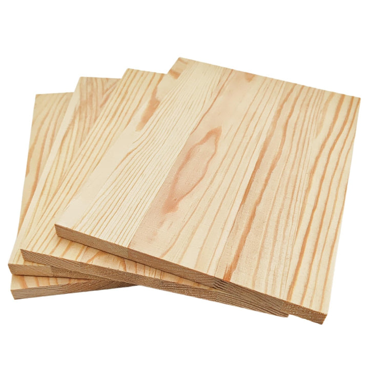 4 Stück unfertige rechteckige Holzplatten für Kunsthandwerk, 20 x 15 x 1 cm, leere Holzblöcke zum Sc