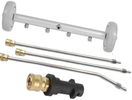 Unterbodenreiniger 4000 PSI, Auto Wasserbesen mit 3 Verlängerungsstäbe | flächenreiniger für hochdru