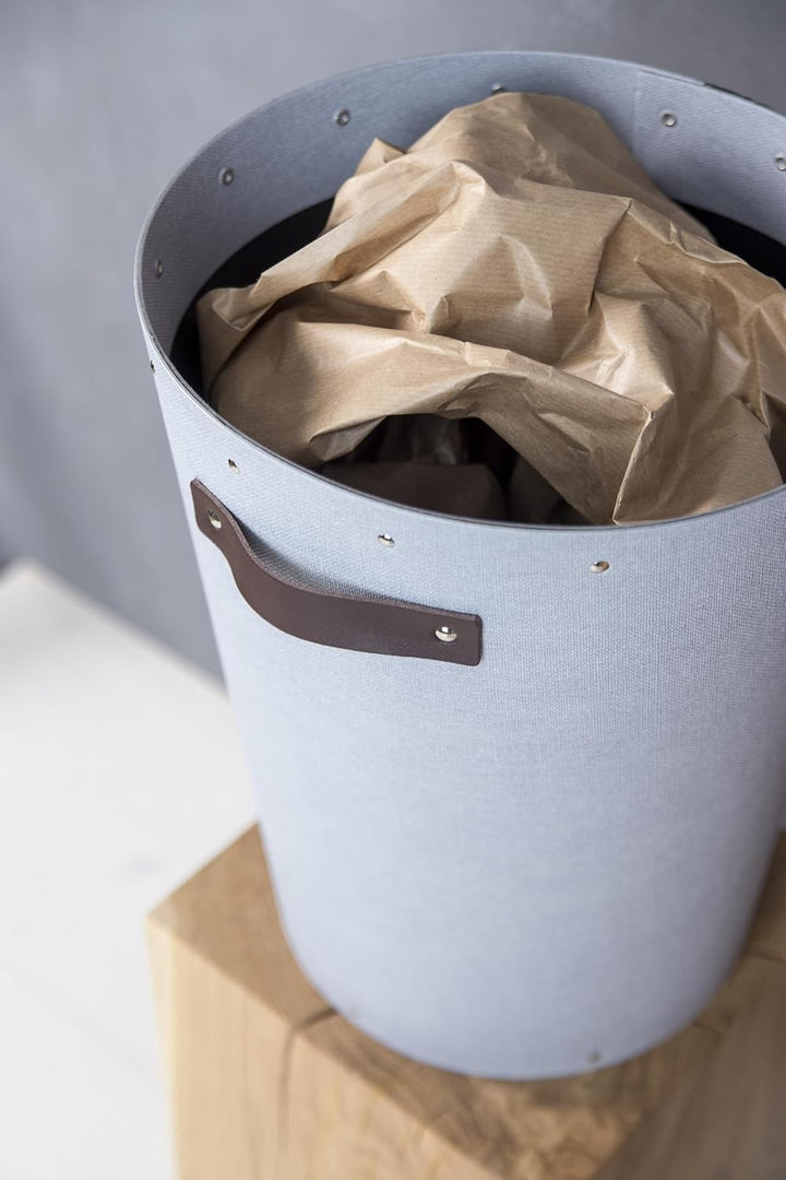 BIGSO ARIES Papierkorb für Büros – Mülleimer mit Ledergriff für moderne Einrichtungen – Büromülleime