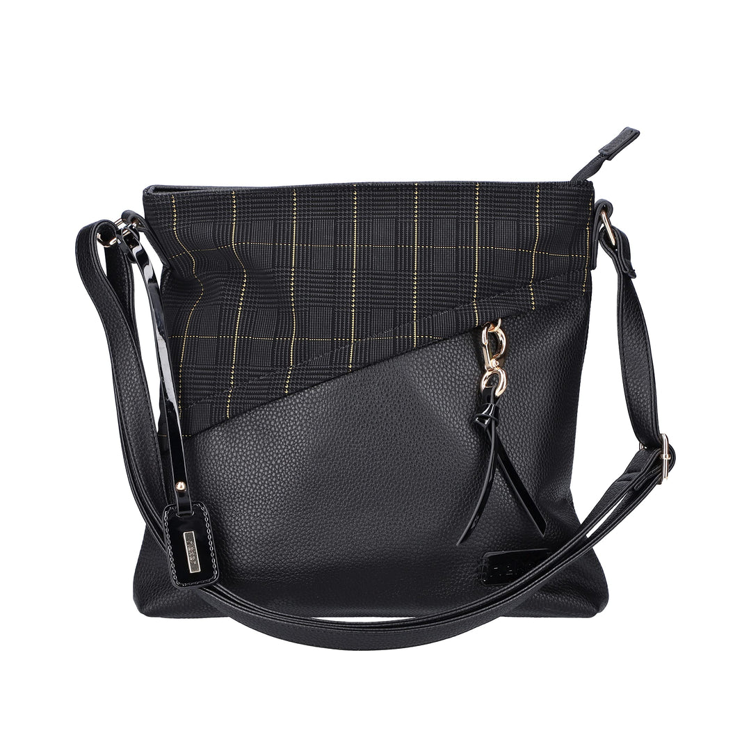 Rieker Damen H1040 Schultertasche Schwarz, Schwarz