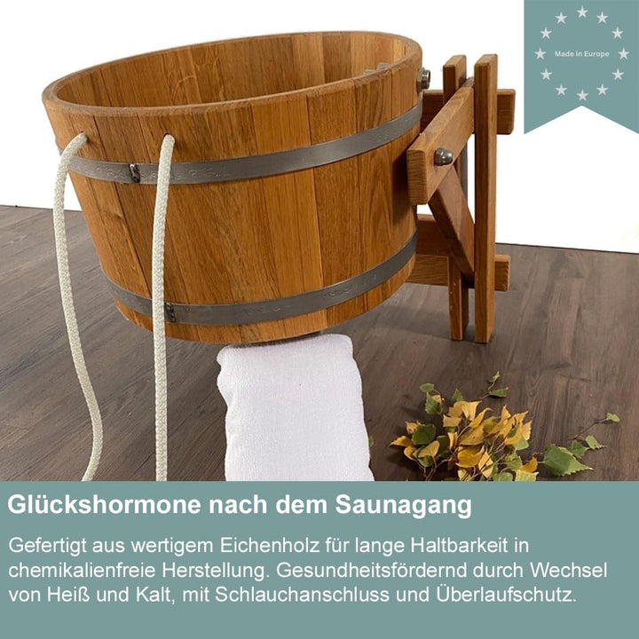 Bonpos Schwalldusche 10 Liter Eimer Eimerdusche Schüttdusche Saunazubehör Kübeldusche