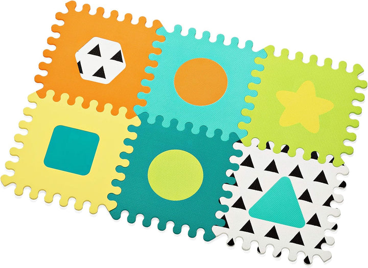 Infantino 216056 Soft Eva Foam Puzzle Mat-Suitable from Birth-Easy to Clean, Multicolored
