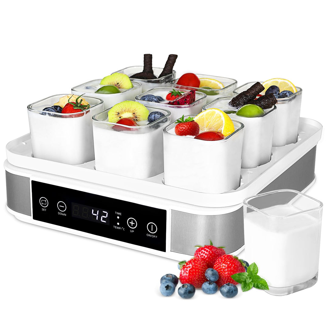 Joghurtbereiter, Automatischer Digitaler Joghurt Maker, Griechischer Joghurtmaschine mit Temperatur-