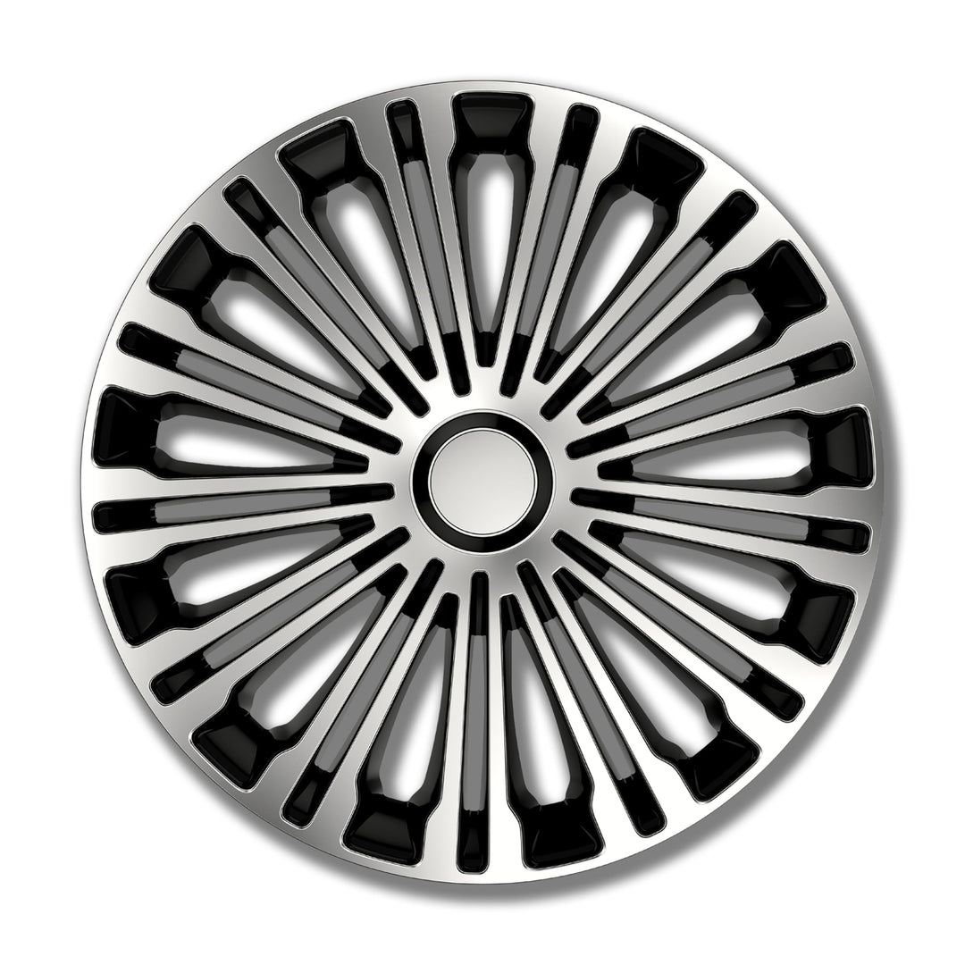 PETEX Radkappen Satz 15 Zoll Volante Silber/schwarz (1350-3627)