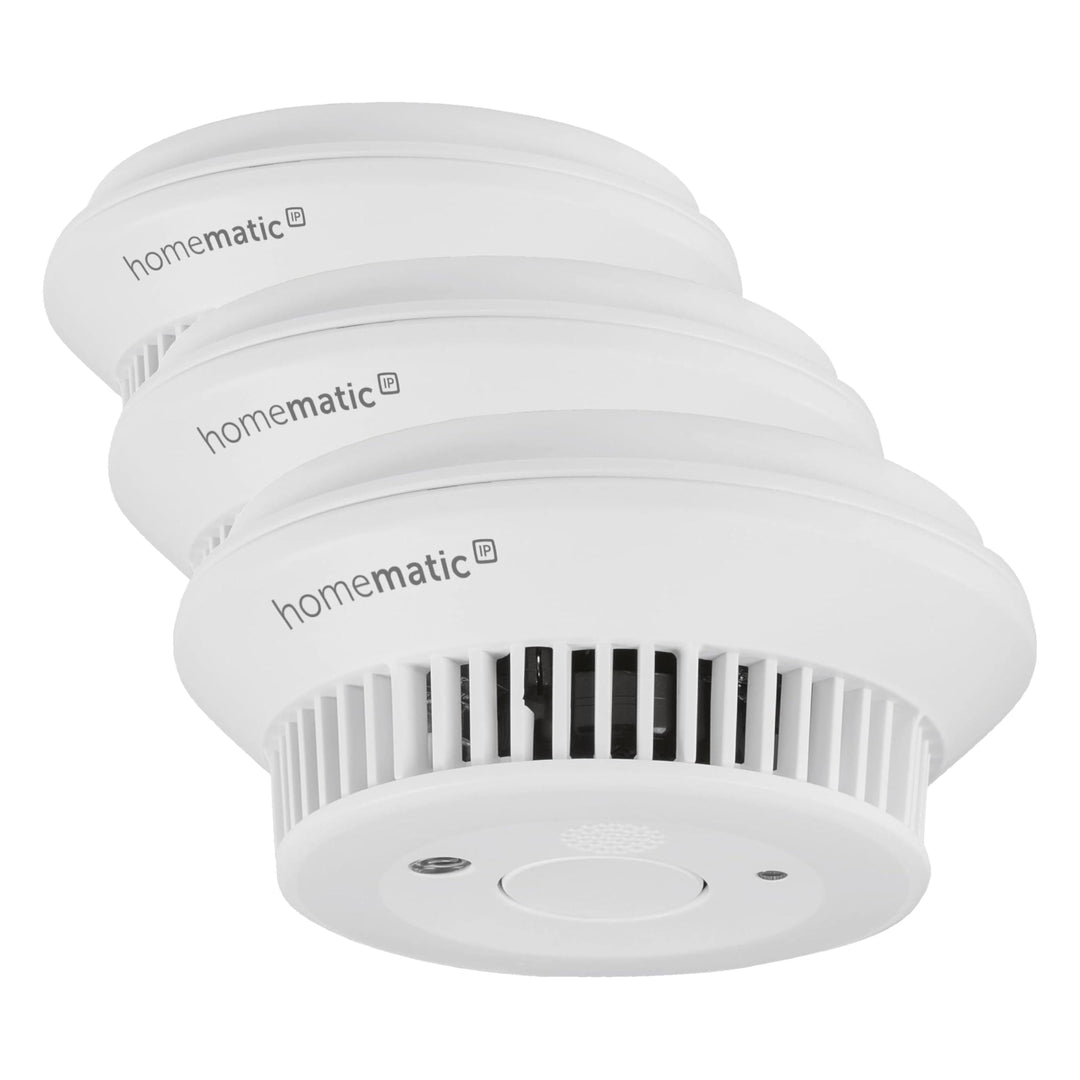Homematic IP Smart Home Rauchwarnmelder mit Q-Label, Rauchmelder alarmiert lokal über die Sirene und