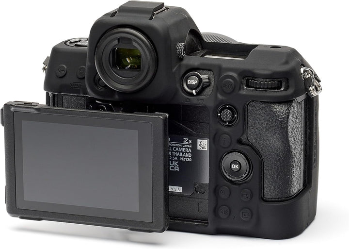 easyCover Silikon-Schutzhülle Kompatibel mit Nikon Z8 Mirrorless Camera. Schwarzes Schutzgehäuse., S