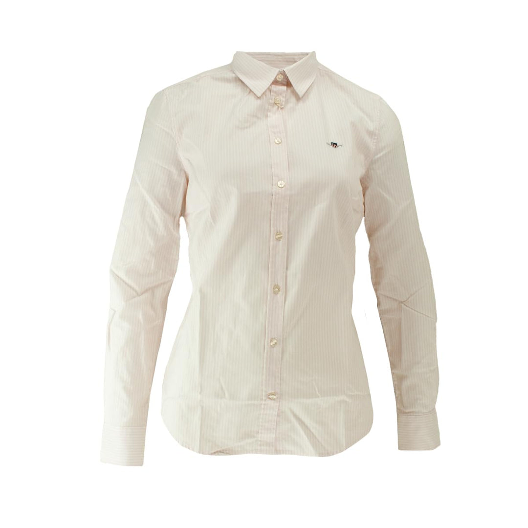 GANT Damen Slim Stretch Oxford Striped Shirt GESTREIFTE Bluse SCHMALE Passform 36 Light Pink, 36 Lig