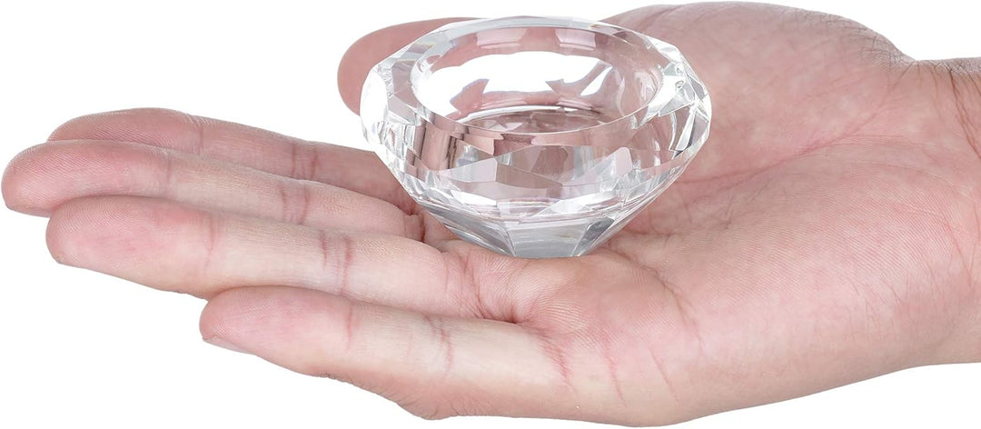 NUPTIO Teelicht Kerzenhalter 4 Stück Teelichthalter Glas Votiv kristall Kerzenständer Diamant Hochze