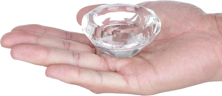 NUPTIO Teelicht Kerzenhalter 4 Stück Teelichthalter Glas Votiv kristall Kerzenständer Diamant Hochze