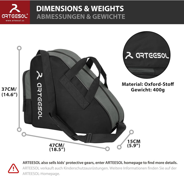 Blackace arteesol Rollschuhe Tasche, Inliner Tasche, Schlittschuhe Tasche, Skatertasche für Kinder/E