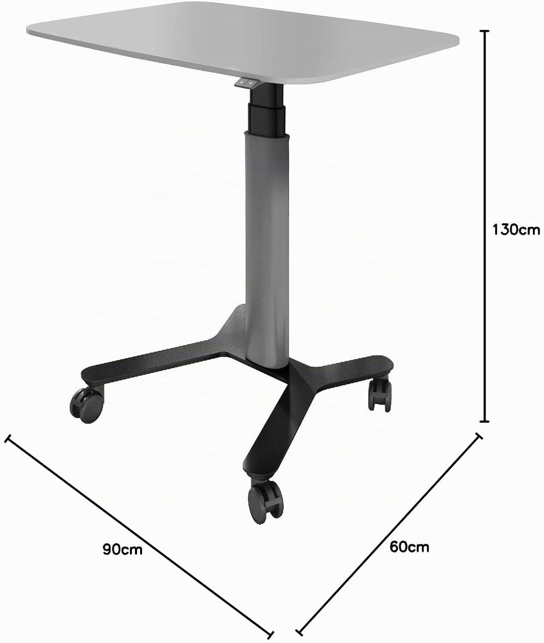 ESMART EAX-131 BG 90 x 60 cm Hellgrau Ergonomischer Steh-Sitz-Pult-Schreibtisch Stufenlos elektrisch