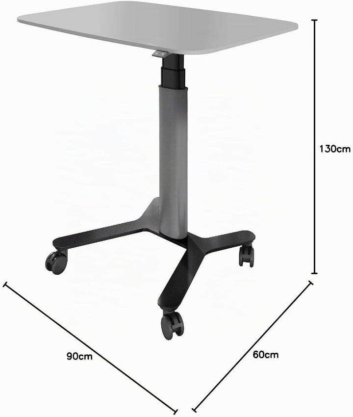 ESMART EAX-131 BG 90 x 60 cm Hellgrau Ergonomischer Steh-Sitz-Pult-Schreibtisch Stufenlos elektrisch