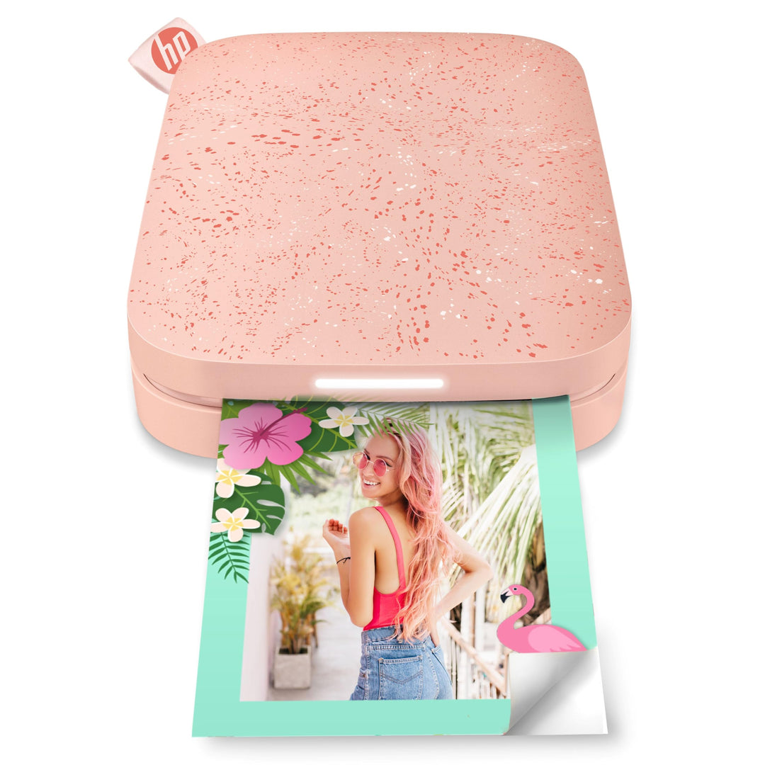 HP Sprocket Portable 5x7.6 cm Sofortbilddrucker (Rosa) Drucken Sie Bilder auf Zink Sticky-Backed Pap