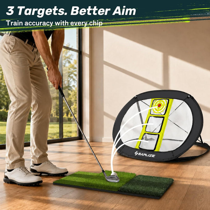 SAPLIZE Ultra-stabiles Golf Chipping Net, Indoor/Outdoor Golfziel Zubehör für Hinterhof Genauigkeit