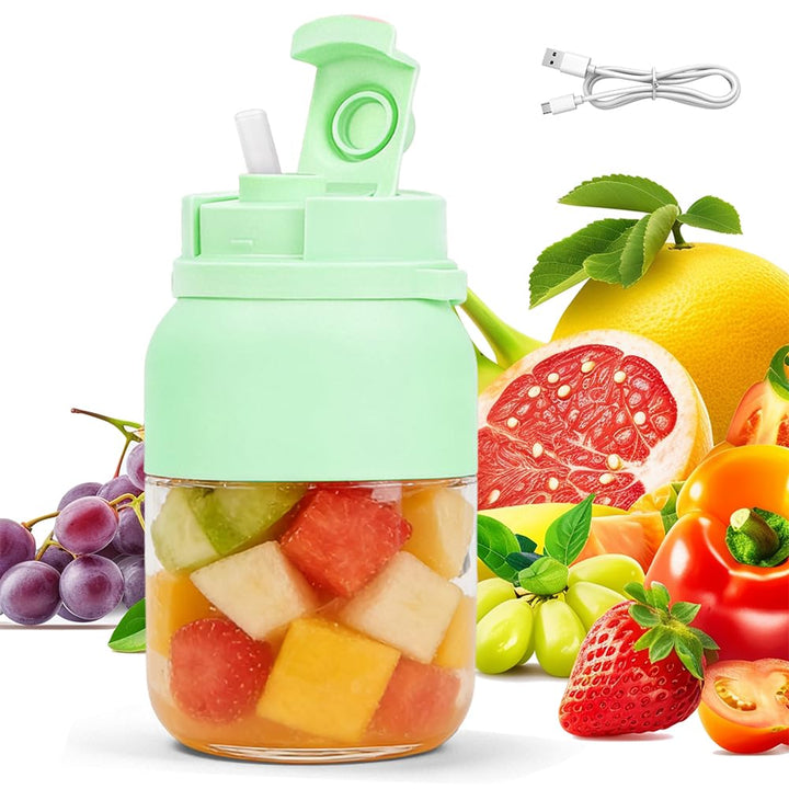 Tragbarer Mixer Fresh Juice Mixer Flasche - 1200 ml Mixbecher Blender Bottle mit 38 Klingen, USB-Auf
