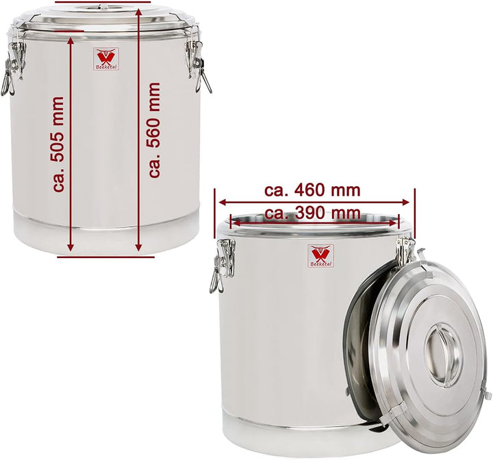 Beeketal 'BTE-60A' Transport Thermobehälter 52,5 L für Speisen und Getränke, Profi Gastro Speisentra