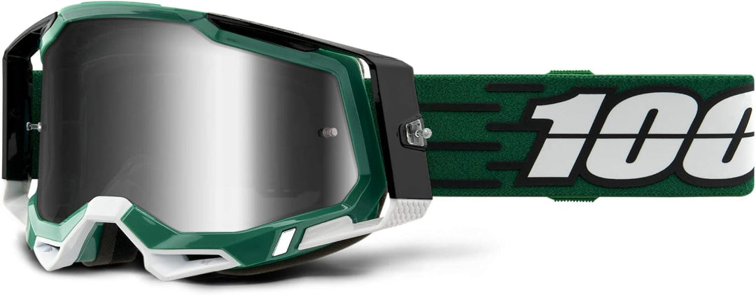 100 Percent Racecraft 2 Goggle Milori-Mirror Silver Lens Sunglasses, Schwarz, ESTANDAR