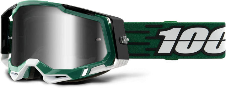 100 Percent Racecraft 2 Goggle Milori-Mirror Silver Lens Sunglasses, Schwarz, ESTANDAR
