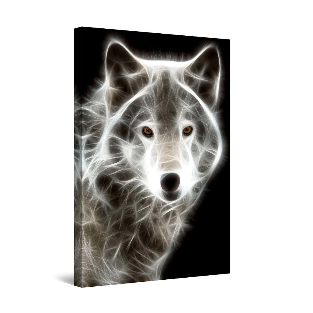 Startonight Bilder Weisser Wolf, Leinwandbilder Moderne Kunst, Tiere Wanddeko Kunstdrucke, Wandbilde
