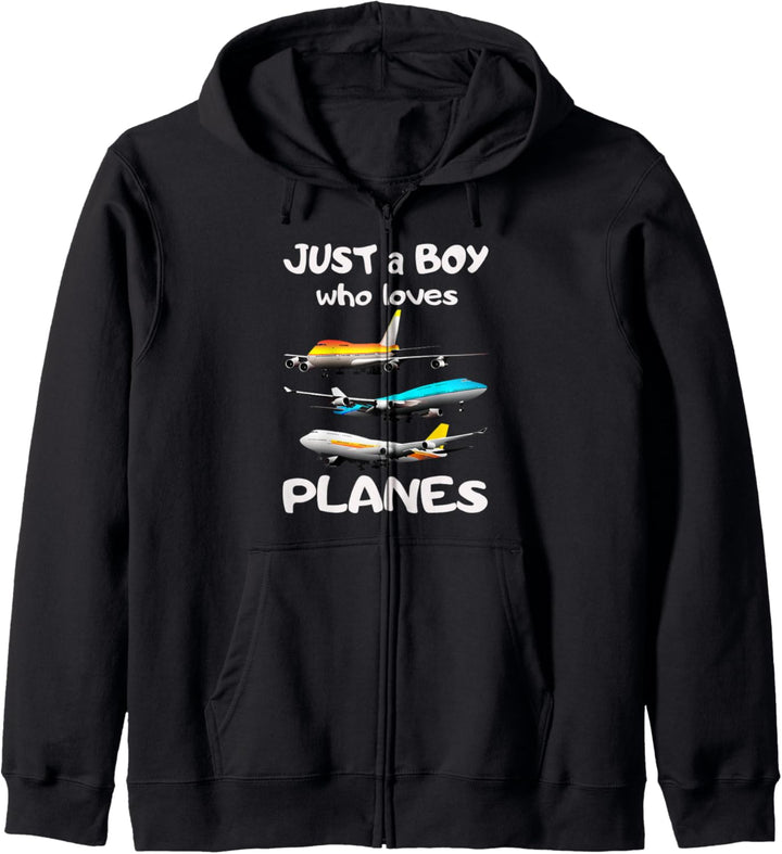 Nur ein Junge der Flugzeuge liebt Kleinkind-Pilotenflugzeug Kapuzenjacke