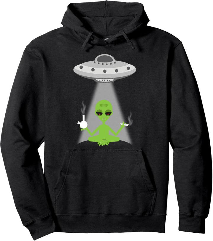 Cool Rauchen Rauschmittel High Alien Ufo Hoodie Pullover Hoodie