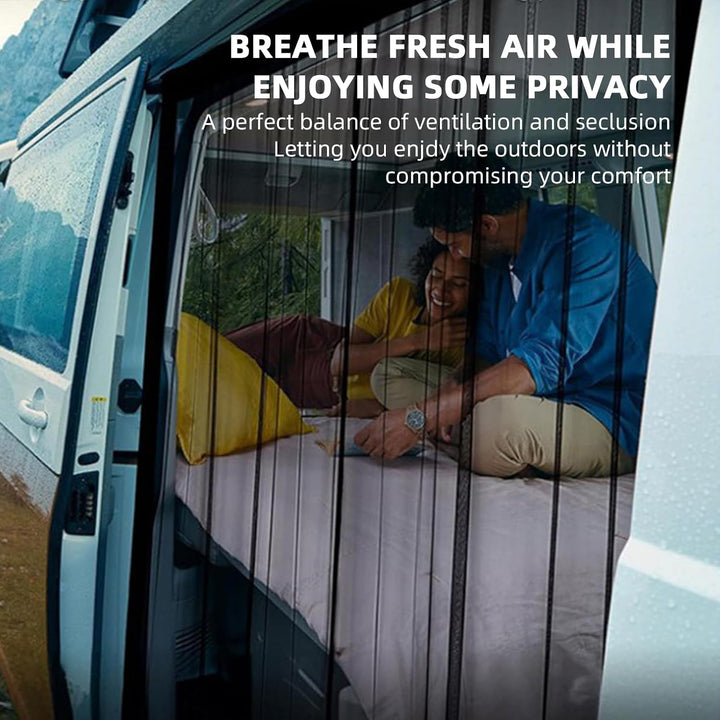 Moskitonetz Auto Hintertür Kompatibel für VW T5 T6, Magnetisch Mitte Reissverschluss Fliegengitter,