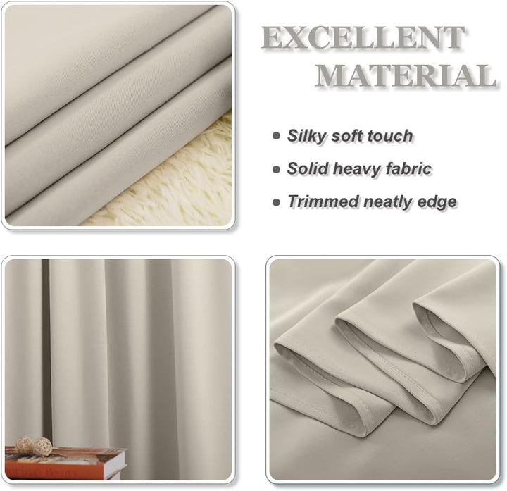 PONY DANCE Gardinen mit Kräuselband 2er Set H 175 x B 140 cm Verdunklungsvorhänge für Schiene Vorhan