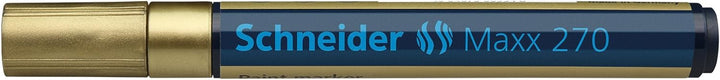 Schneider Maxx 270 Lackmarker (Rundspitze, Spitze austauschbar, 1 - 3 mm) 10er Packung gold, gold