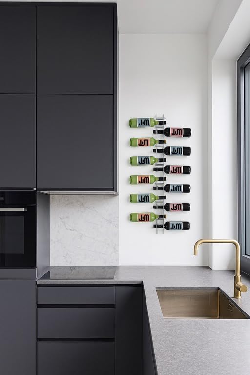 JUM Weinregal aus Acrylglas für 12 Flaschen - modernes und stylisches Wandregal, transparent, platzs