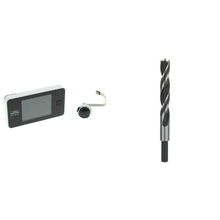Burg Wächter Door eGuard DG 8100 elektronischer Türspion & Bosch Professional Holzspiralbohrer (Ø 14