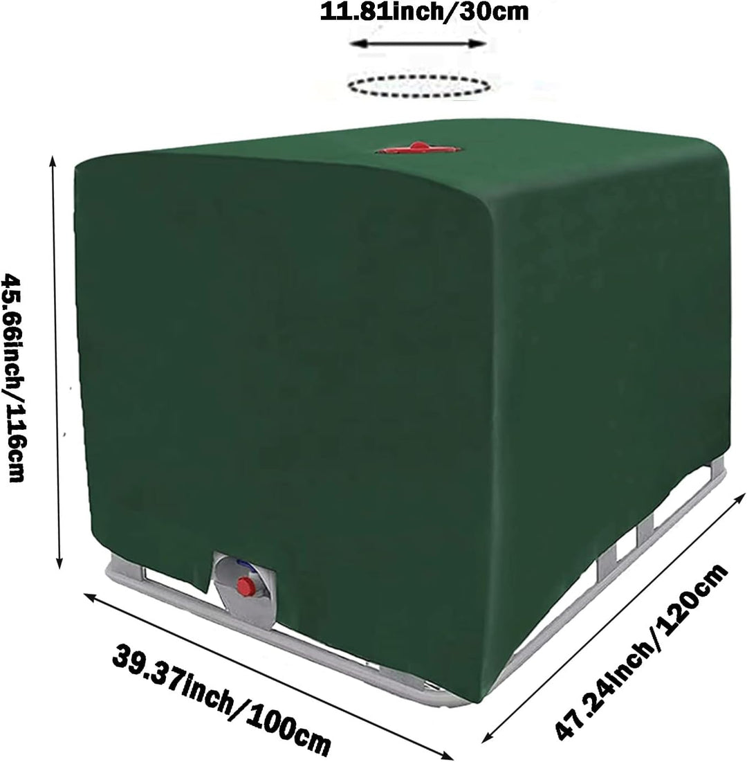 2 Stücke IBC Tank Abdeckung, IBC Grün Container Cover, Grün Abdeckplane für Wassertank 1000L, Abdeck