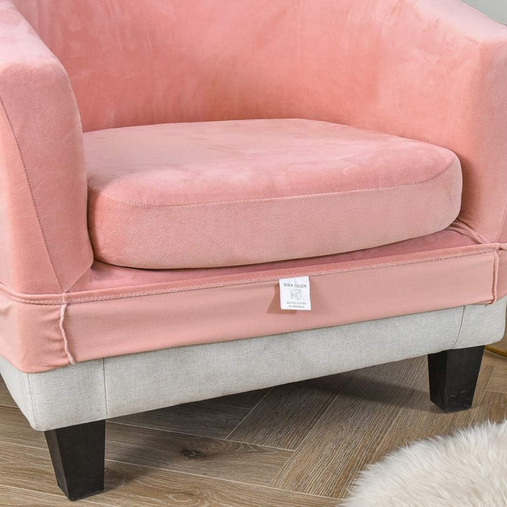 TOPCHANCES 2 Stück Tub Club Stuhlhussen, hohe Stretch-Sessel, Sofa-Schonbezug mit Kissenbezug, Samt-