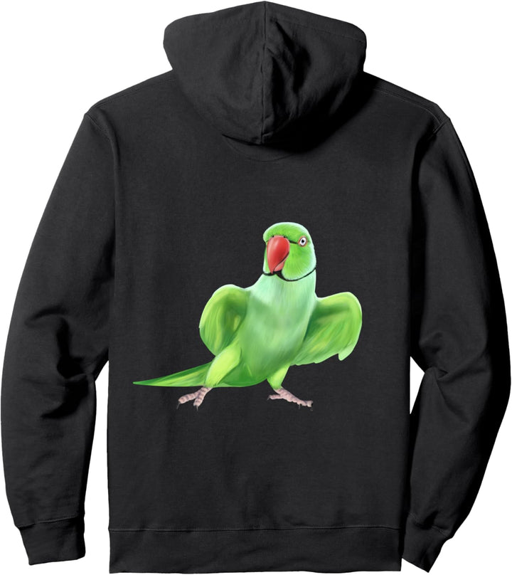Indischer Ringneck Papagei Vogel Pullover Hoodie