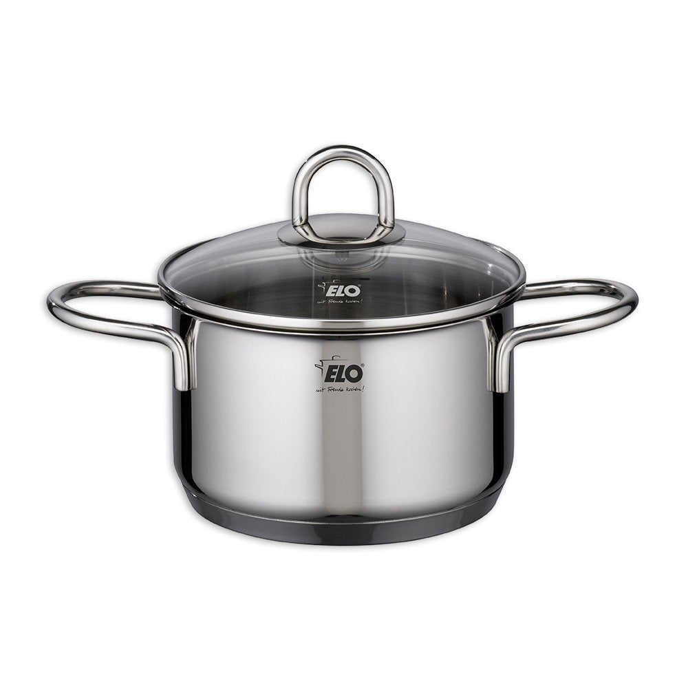 ELO 90914 Achat Fleischtopf mit Deckel, Edelstahl, silber, 14 x 9 cm