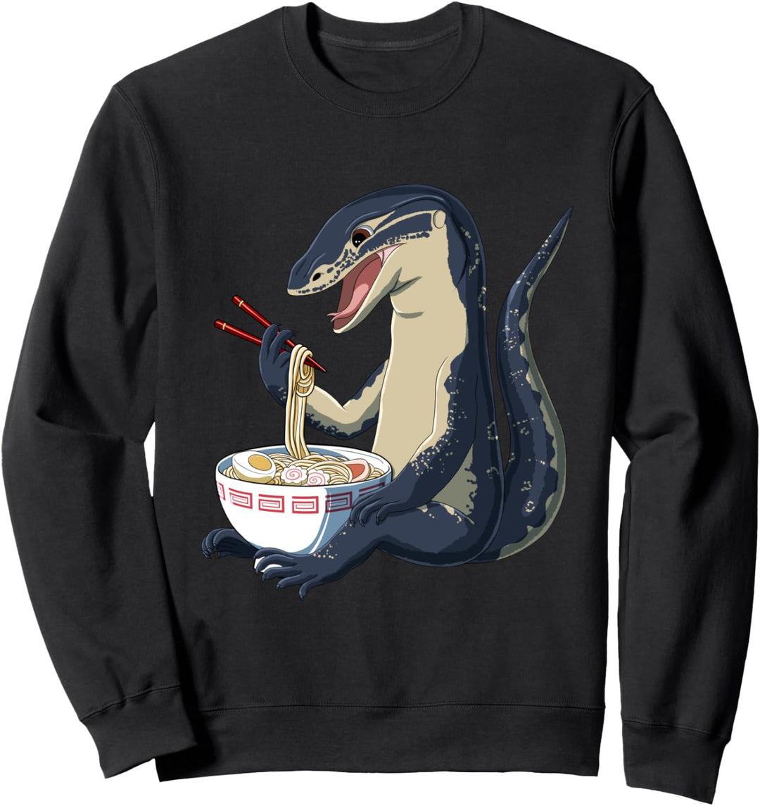 Lustiges japanischer Anime Ramen Nudeln Waran Komodowaran Sweatshirt