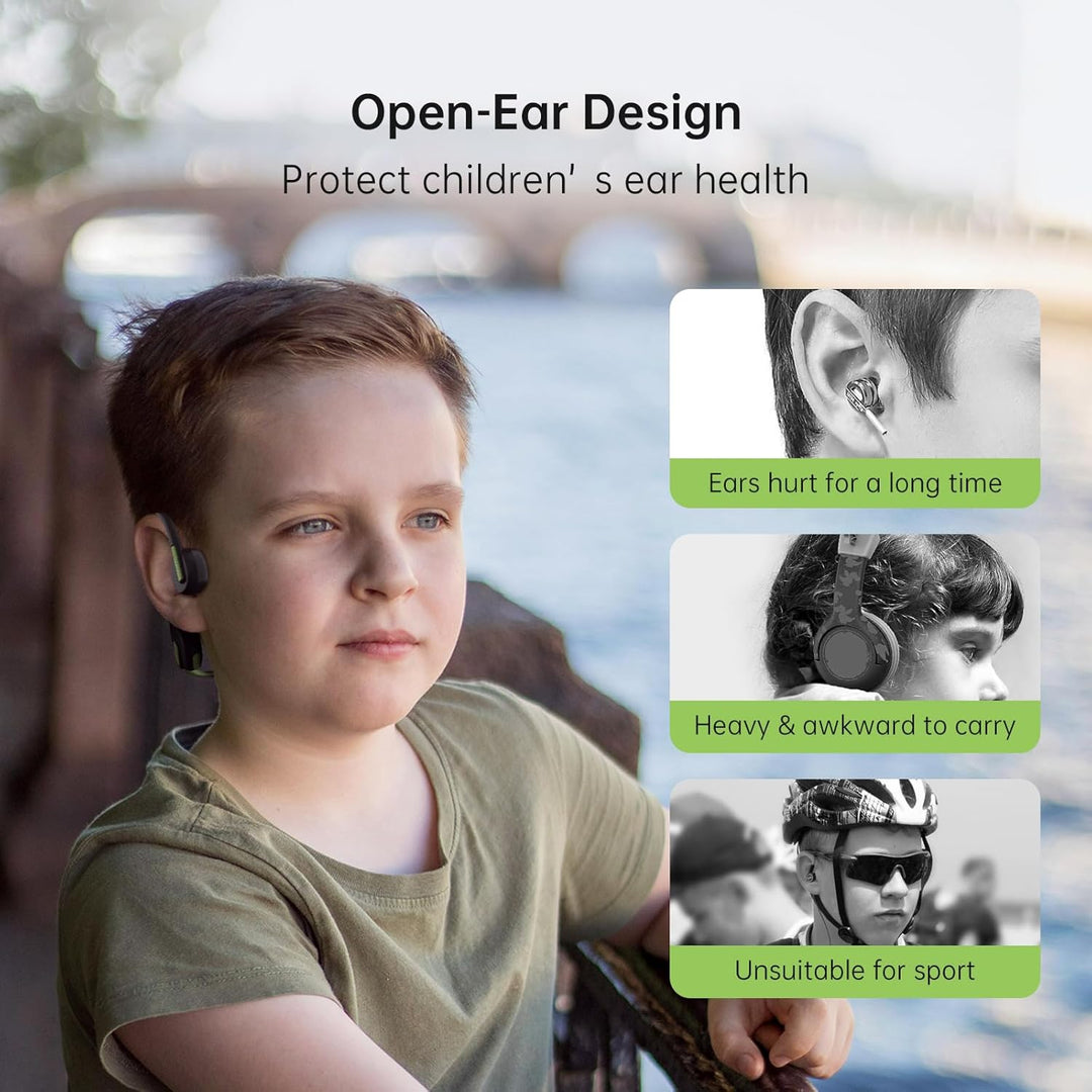 LOBKIN Kinder Kopfhörer Open Ear, Bluetooth 5.3 Kinder Luftleitung Wireless Lightweight Earbuds IPX5