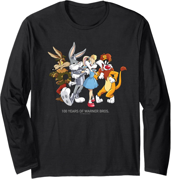 WB 100: Looney Tunes Wizard Of Oz Mashup Group Langarmshirt