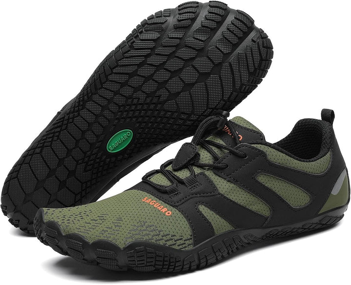 SAGUARO Herren Damen Barfussschuhe Atmungsaktiv Traillaufschuhe rutschfeste Fitnessschuhe 36 EU Arme