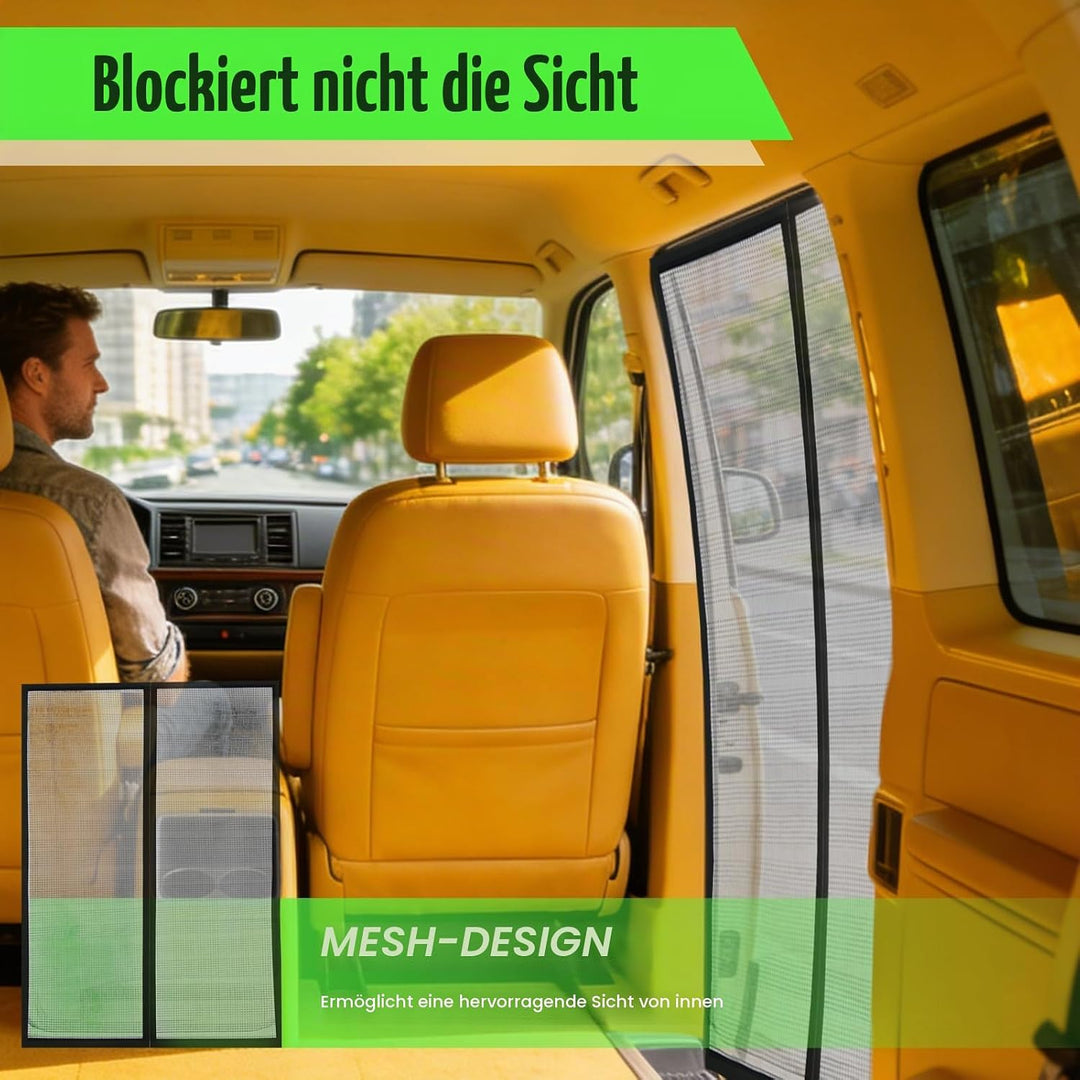 Moskitonetz Magnetisch für VW T5 T6 Schiebetür, 145 * 115 cm Sonnenschutz Auto Seitentür Moskitonetz