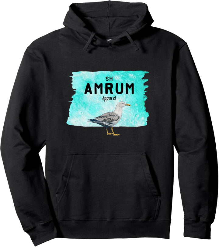 Amrum - Nordseeküste Urlaub Fan Liebe - Möwe Motiv Pullover Hoodie