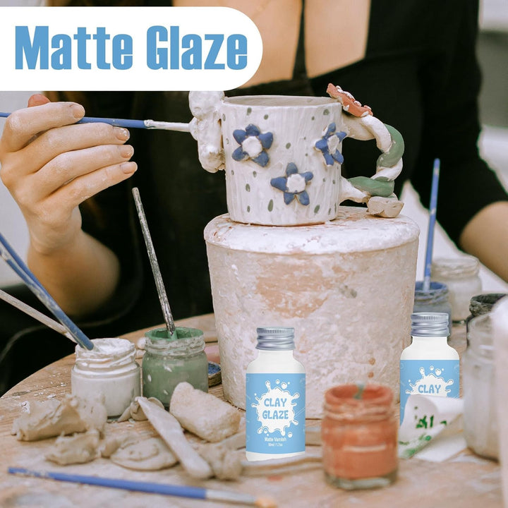 50 ml Air Dry Clay Glaze，glasuren für ton lufttrocknend,ton glasur ohne brennen， Tontöpfe zur Verhin