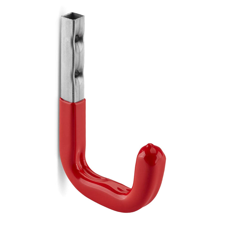 8 x Wandhaken 115 x 80 mm rot bis 45 Kg Tragkraft mit Gummierung Regalkonsole Gerätehalter Montageha