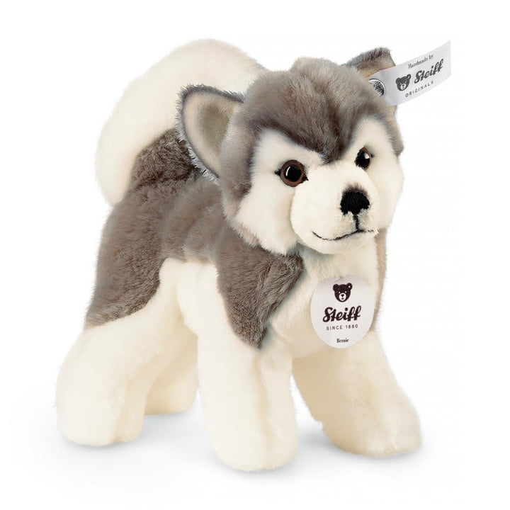 Steiff Bernie Husky - 17 cm - Plüschhund stehend - Hunde Kuscheltier für Kinder - weich & waschbar -