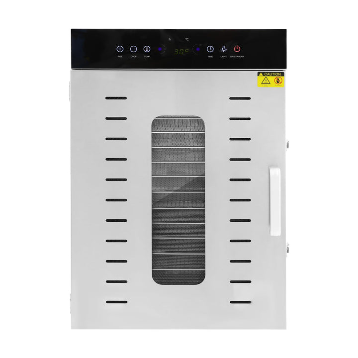 Dörrautomat 16 Platten 1350 Watt Edelstahl 304 30-90°C | 16 Tabletts | 1350 Watt | 30-90°C | 0,5-24h