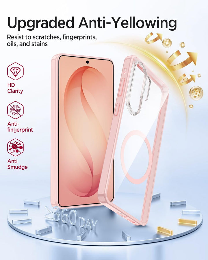 Miimall Ultradünn Handyhülle Kompatibel mit Samsung Galaxy S26 Ultra Hülle Transparent Mag-Safe, PC+