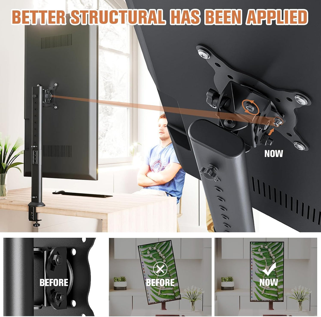 Hemudu Monitor Ständer Tischständer für 13 Zoll-32 Zoll Monitore, schwenkbar, neigbar, rotierbar, hö