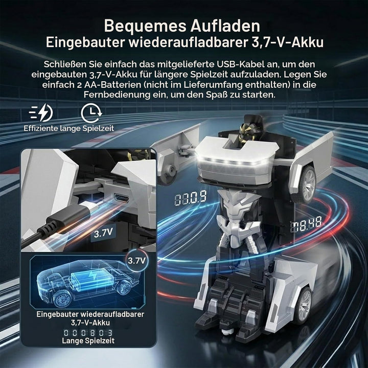 2-in-1 Cyber RC Auto Transformer Roboter – EIN-klick Verformung, 360° Rotation Drift, 2.4G Hz Mehrsp